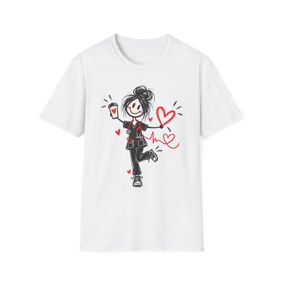 Nurse Coffee Heart Unisex T-Shirt