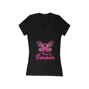 Open image in slideshow, I&#39;m a survivor V-Neck Tee
