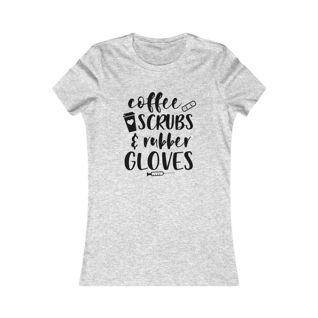 Women's Coffee Scrubs Rubber Gloves