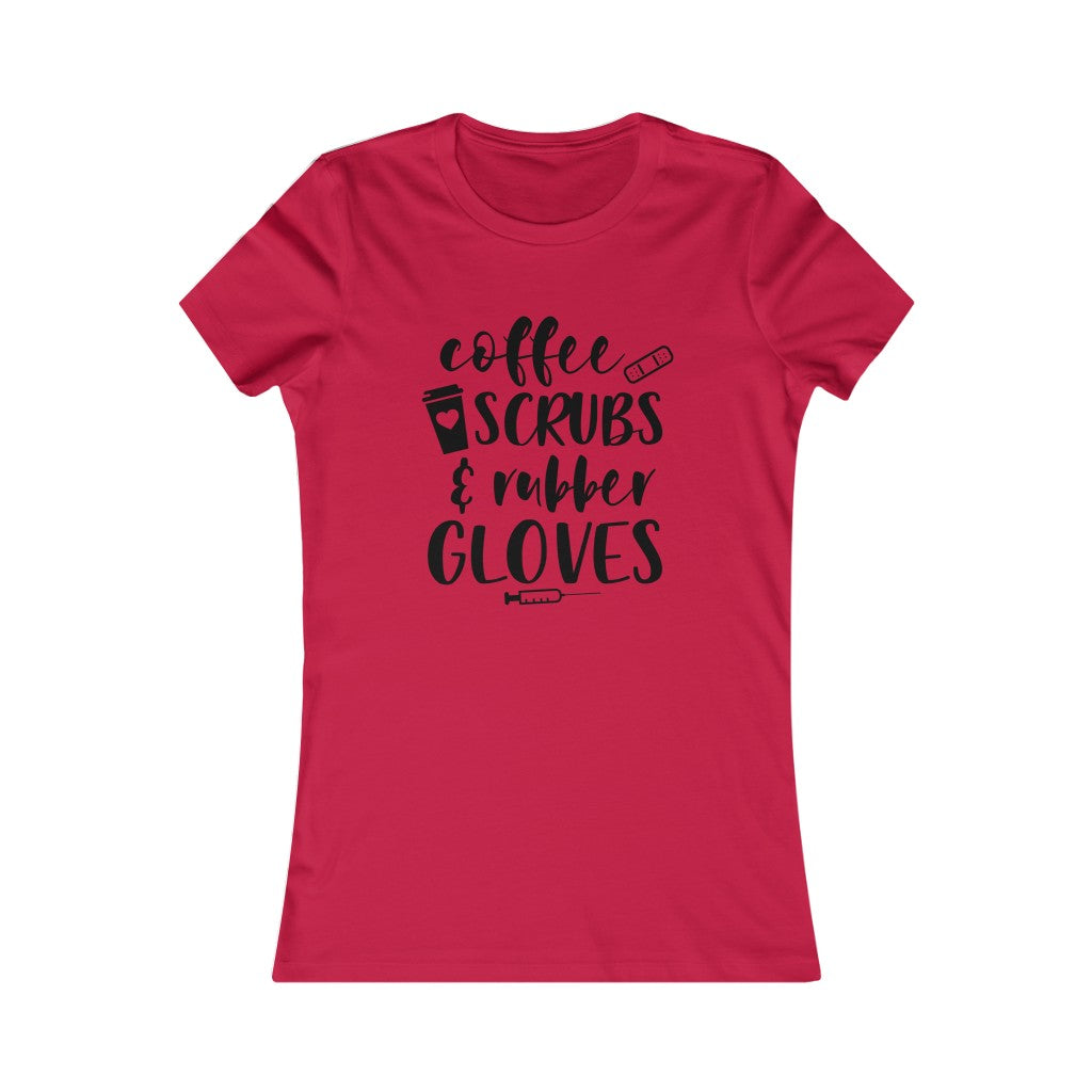 Women's Coffee Scrubs Rubber Gloves