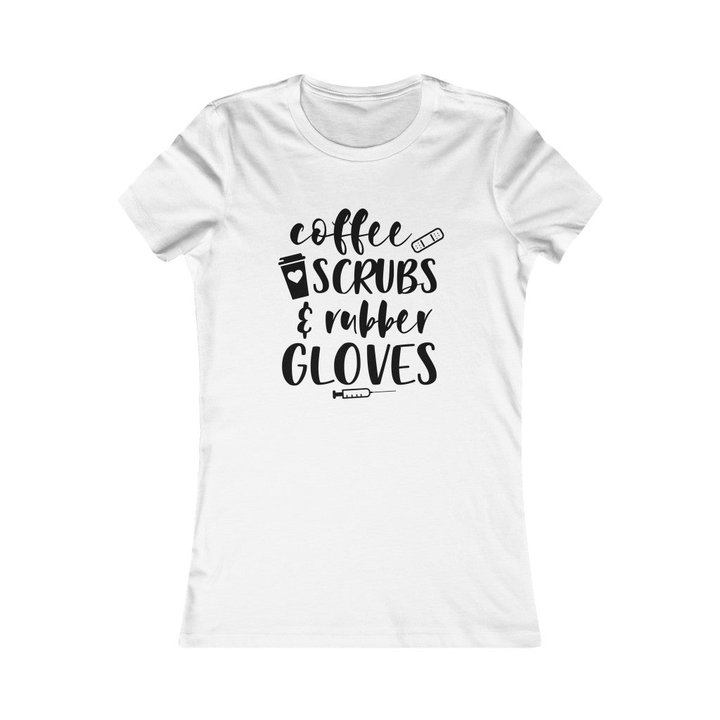 Women's Coffee Scrubs Rubber Gloves