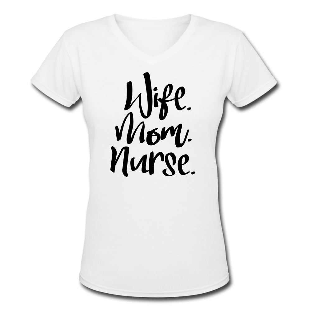 Women's V-Neck T-Shirt - white