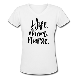Women's V-Neck T-Shirt - white